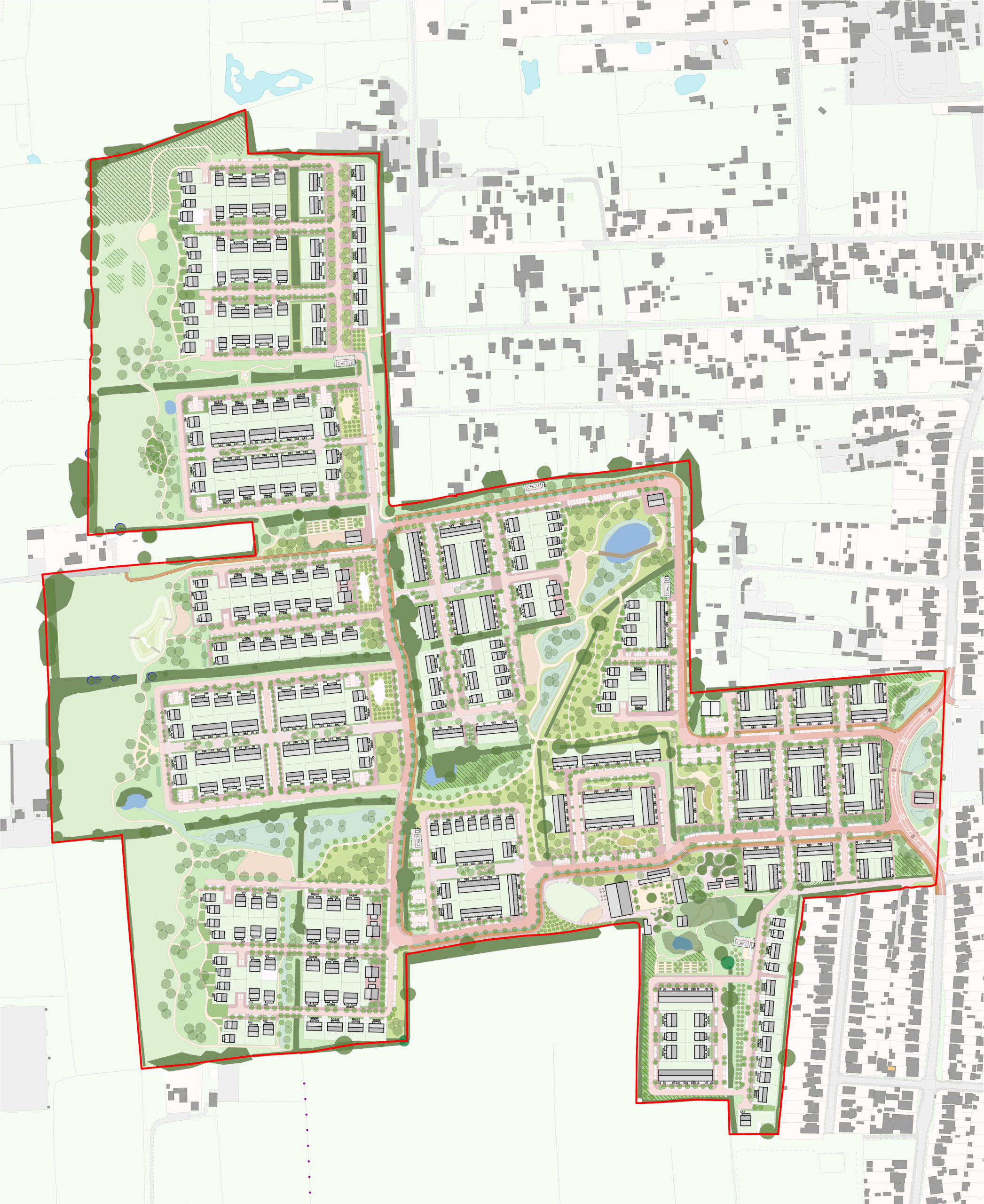 (00) 101 Illustrative Masterplan - Roof Plan